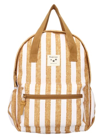 Kidzroom Plecak "Kidzroom Stripe Frenzy" w kolorze jasnobrązowo-kremowym - 27 x 36 x 12 cm