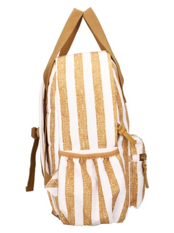 Kidzroom Rucksack "Kidzroom Stripe Frenzy" in Hellbraun/ Creme - (L)27 x (H)36 x (T)12 cm