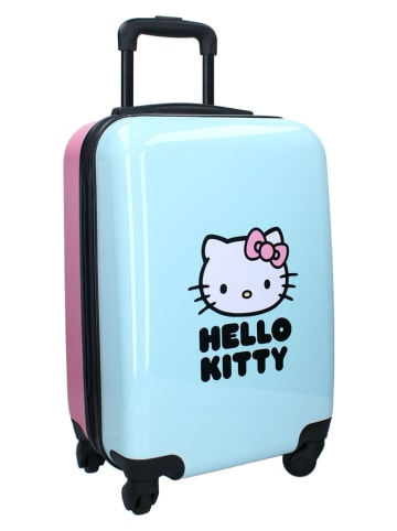 Hello Kitty Hardcase-trolley lichtblauw/lichtroze - (L)33 x (H)46 x (D)21 cm