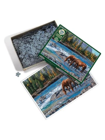 COBBLE HILL PUZZLES 1.000-częściowe puzzle "Horses in a rushing river" - 12+