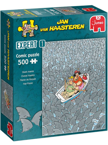 Jumbo 500-delige puzzel "Jan van Haasteren Expert - Overal haaien" - vanaf 12 jaar