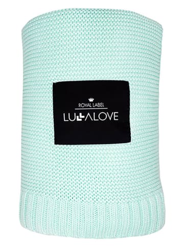 Lullalove Decke in Grün/ Hellblau