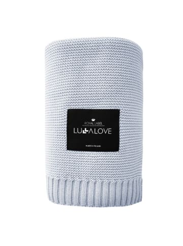 Lullalove Decke in Hellblau/ Grau