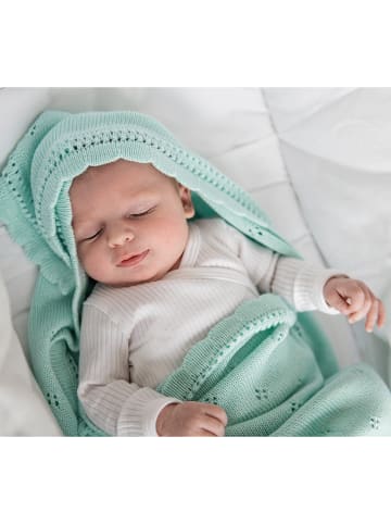 Lullalove Kocyk "Daisy" w kolorze miętowym