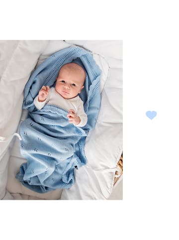 Lullalove Decke "Daisy" in Blau