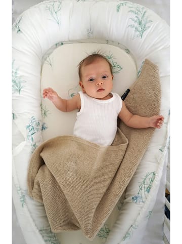 Lullalove Wełniany kocyk w kolorze beżowym do przewijania