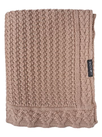 Lullalove Woll-Wickeldecke in Hellbraun