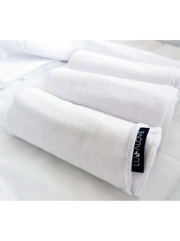 Lullalove 4er-Set: Spucktücher in Weiß