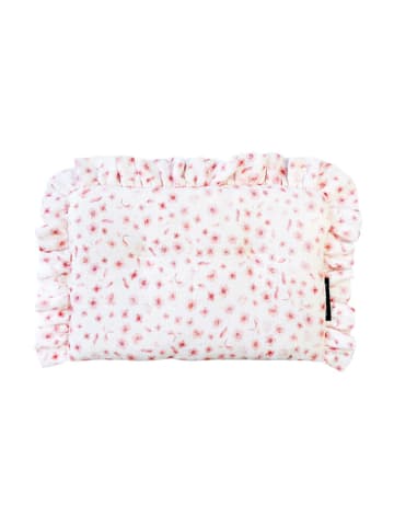 Lullalove Poduszka muślinowa "Flowers" w kolorze biało-jasnoróżowym
