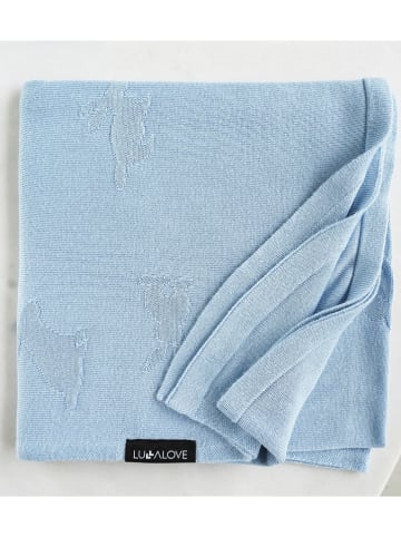 Lullalove Decke in Hellblau - (L)170 x (B)130 cm