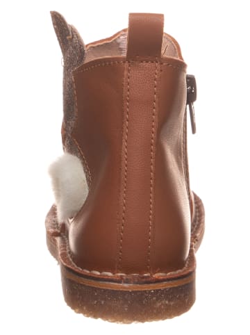 kmins Leder-Boots in Hellbraun