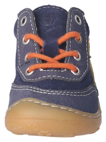 PEPINO Skórzane botki "Samy" w kolorze granatowym