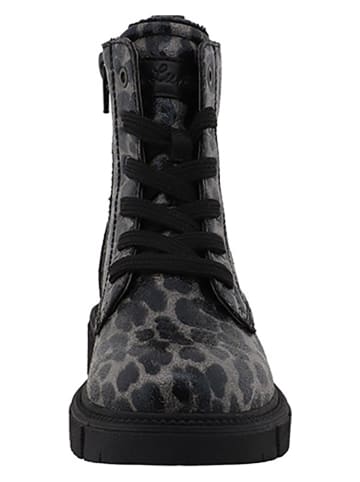 Lurchi Botki "Elda 1" w kolorze szaro-czarnym