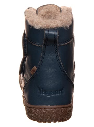 bisgaard Skórzane botki "Magnus" w kolorze granatowym
