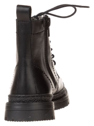 lamino Skórzane botki w kolorze czarnym