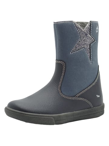 lamino Leder-Boots in Dunkelblau