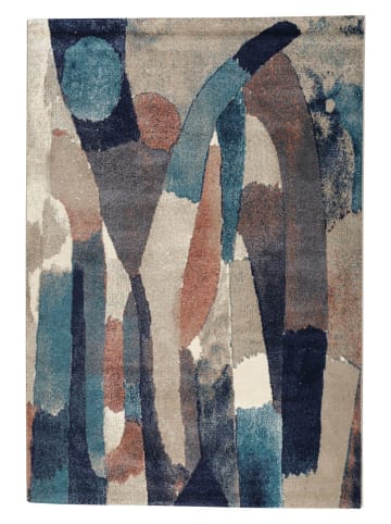 deco Rugs & Carpet Kurzflor-Teppich "Milano" in Blau/ Beige