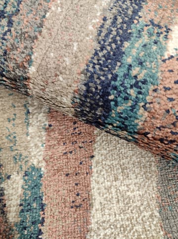 deco Rugs & Carpet Kurzflor-Teppich "Milano" in Blau/ Beige