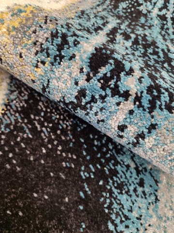 deco Rugs & Carpet Kurzflor-Teppich "Milano" in Grau/ Blau/ Gold