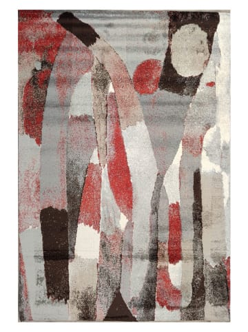 deco Rugs & Carpet Dywan "Milano" w kolorze szaro-czerwonym