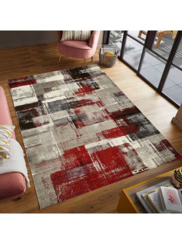 deco Rugs & Carpet Dywan "Milano" w kolorze szaro-czerwonym