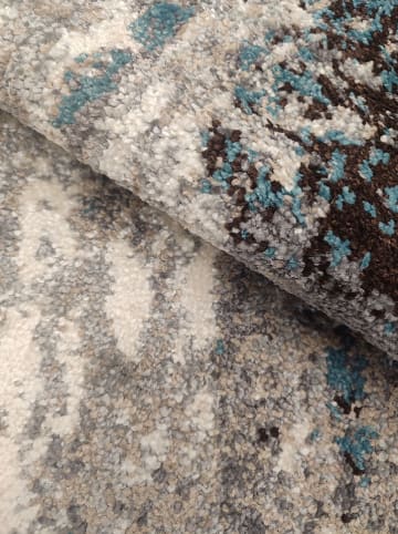 deco Rugs & Carpet Kurzflor-Teppich "Decora" in Hellblau/ Grau