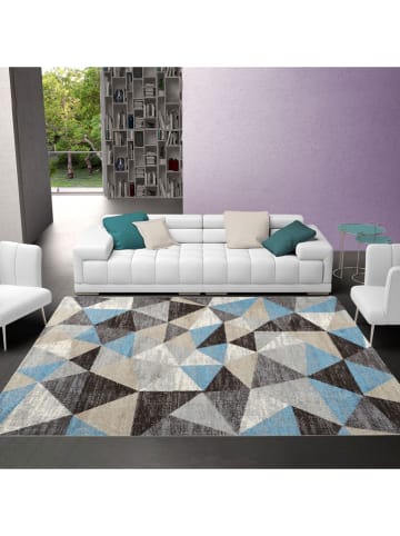 deco Rugs & Carpet Kurzflor-Teppich "Decora" in Hellblau/ Grau