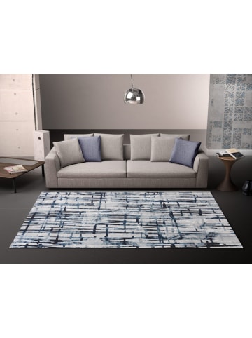 deco Rugs & Carpet Laagpolig tapijt "Double" grijs/blauw