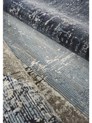 deco Rugs & Carpet Kurzflor-Teppich "Double" in Blau/ Grau