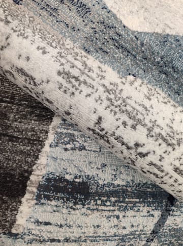 deco Rugs & Carpet Laagpolig tapijt "Double" grijs/blauw
