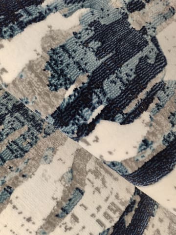 deco Rugs & Carpet Kurzflor-Teppich "Double" in Blau/ Grau