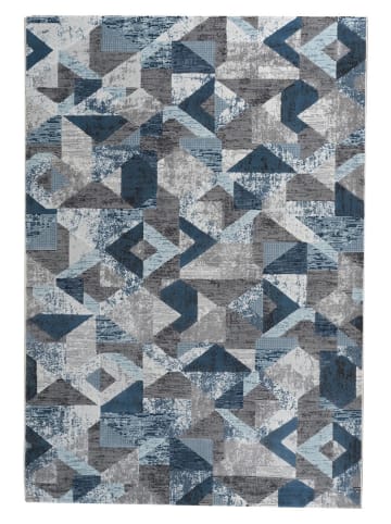 deco Rugs & Carpet Laagpolig tapijt "Double" blauw/grijs