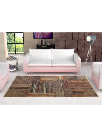 deco Rugs & Carpet Kurzflor-Teppich "Ambiente" in Blau/ Rot/ Braun