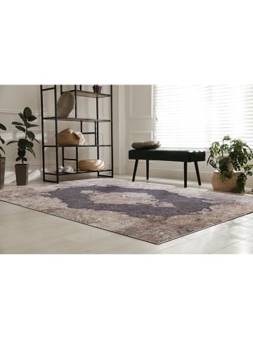 deco Rugs & Carpet Kurzflor-Teppich "Antalya" in Beige/ Blau