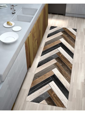 deco Rugs & Carpet Vinyl tapijt bruin/grijs