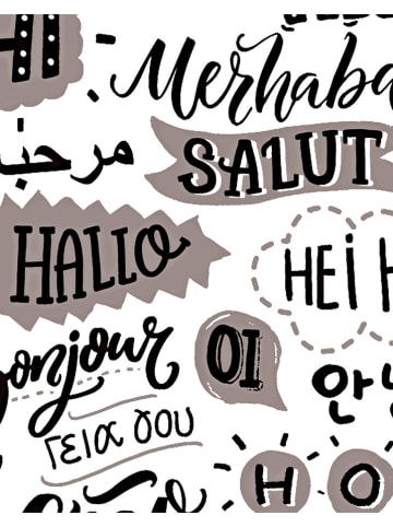 deco Rugs & Carpet Dywan winylowy w kolorze szaro-czarno-białym