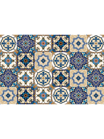 deco Rugs & Carpet Vinyl-Teppich "Rom" in Blau/ Bunt