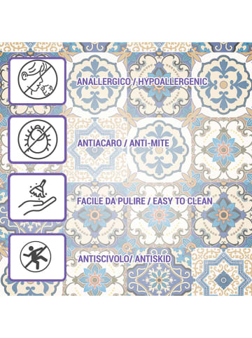 deco Rugs & Carpet Dywan winylowy "Rom" w kolorze niebieskim ze wzorem