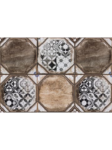 deco Rugs & Carpet Dywan winylowy w kolorze brązowo-czarno-białym