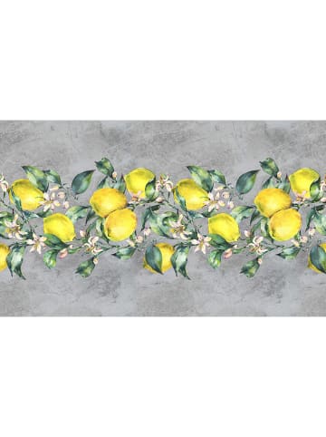 deco Rugs & Carpet Dywan winylowy "Limoni Tralcio" w kolorze szaro-żółtym