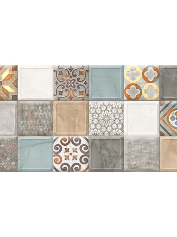 deco Rugs & Carpet Dywan winylowy "Made" w kolorze jasnobrązowo-szaro-błękitnym