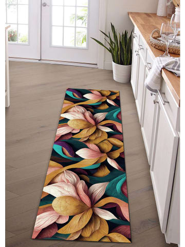 deco Rugs & Carpet Vinyl tapijt "Fior" oranje/petrol