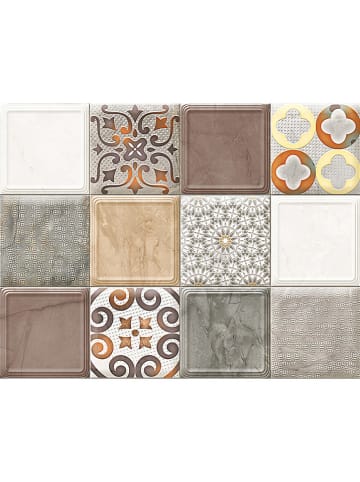 deco Rugs & Carpet Vinyl-Teppich "Made" in Braun/ Grau