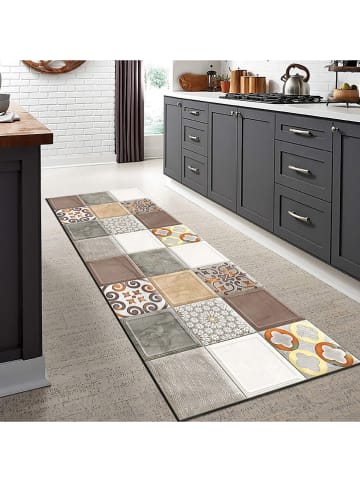 deco Rugs & Carpet Vinyl-Teppich "Made" in Braun/ Grau