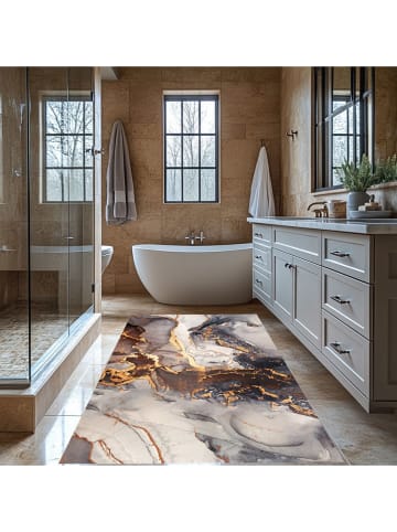 deco Rugs & Carpet Dywan winylowy "Mago" w kolorze złoto-niebieskim