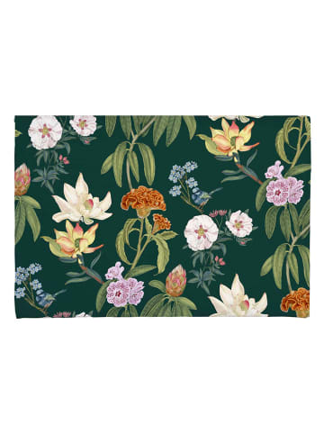 Madre Selva Dywanik łazienkowy w kolorze zielonym ze wzorem - 40 x 60 cm