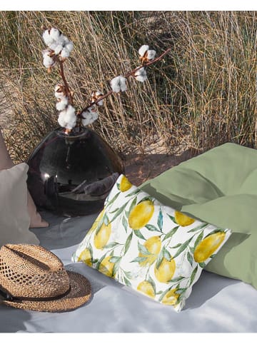 Madre Selva Outdoorkussen "Lemmons" geel - (L)45 x (B)30 cm