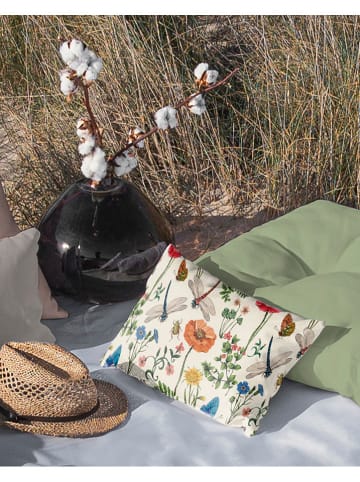 Madre Selva Poduszka ogrodowa "Tierra Bella" w kolorze kremowym ze wzorem - 45 x 30 cm