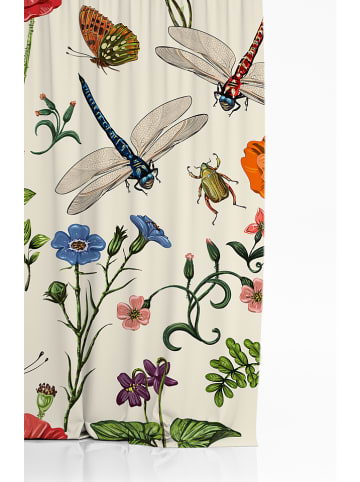 Madre Selva Zasłona "Tierra Bella" w kolorze kremowym ze wzorem - 270 x 140 cm