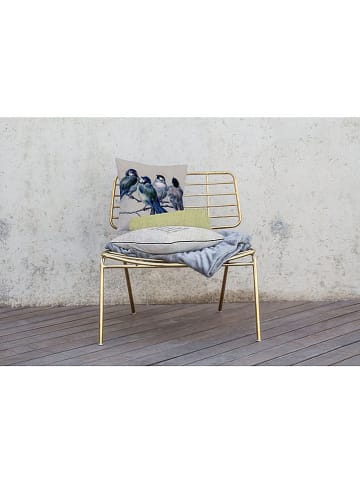 Madre Selva Poszewka "Blue Birds" w kolorze beżowo-niebieskim na poduszkę - 45 x 45 cm